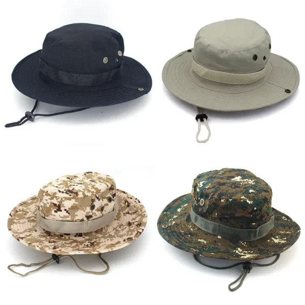 kf-Sb7e5712fa6684fbd8fcfa958be9db683G Casquette Tactique Camouflage Boonie – Chapeau Outdoor Protection Solaire Randonnée, Pêche, Chasse